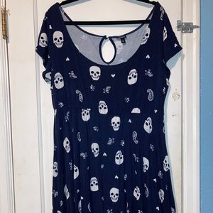 Torrid Navy Blue Skull Dress